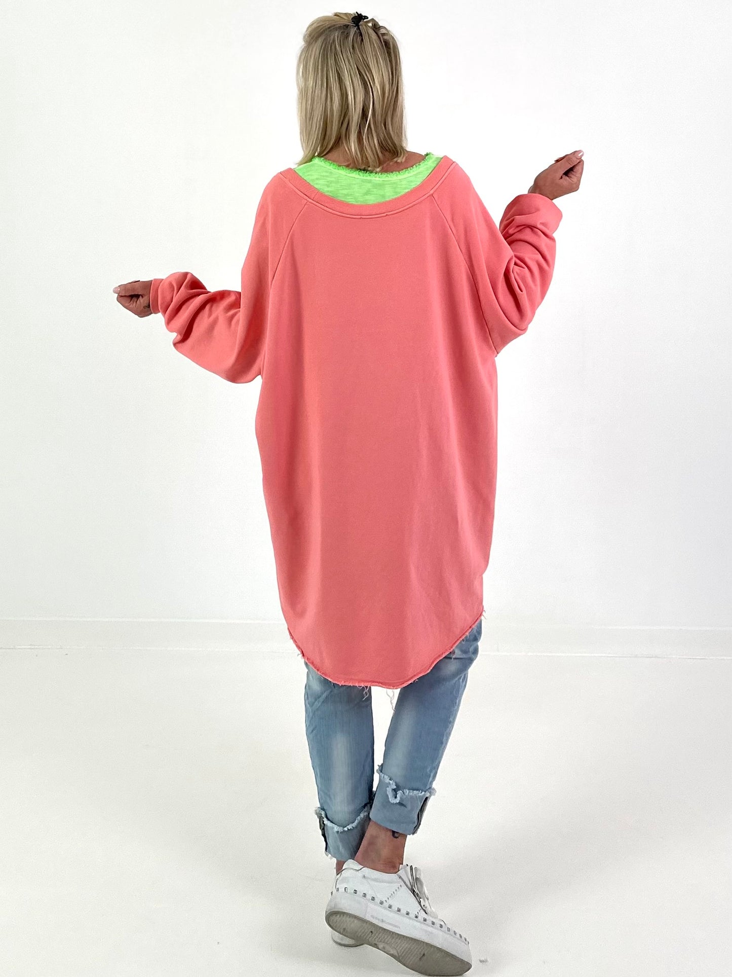 Oversized Sweater Matcha & Pilates - coral