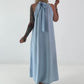 Klassisches Neckholder-Kleid - hellblau