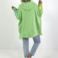 Oversized hoodie met liefdesmotief - groen