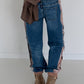 Jogg-Jeans im Used Look Horse - denim