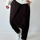 Haremhose mit Knopfdetails - mokka