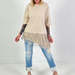 Shirt model "Layered Grace" - beige
