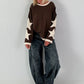 Sweatshirt mit trendigen Sternelementen- schoko