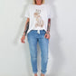 T-Shirt Leopard - white