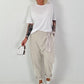 T-shirt with round neck - white