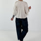 Pullover mit halbem Arm - beige