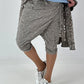 Stylische Hose mit Überwurf im Knit-Look - taupe
