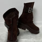 Bootie model "Buckle" - chocolate