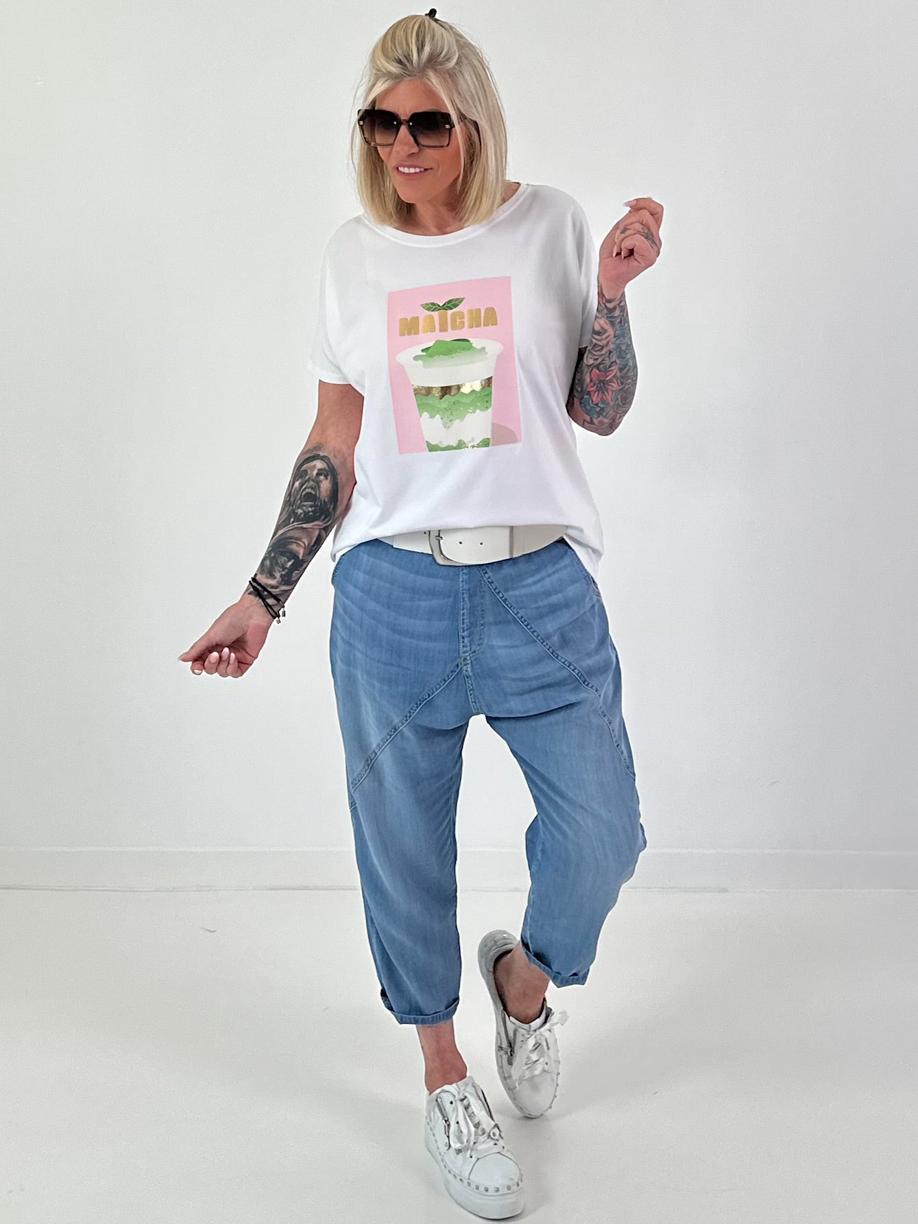 T-Shirt Matcha - white