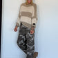 Snuggly sweater with stripes - beige-taupe