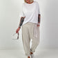 T-shirt with round neck - white