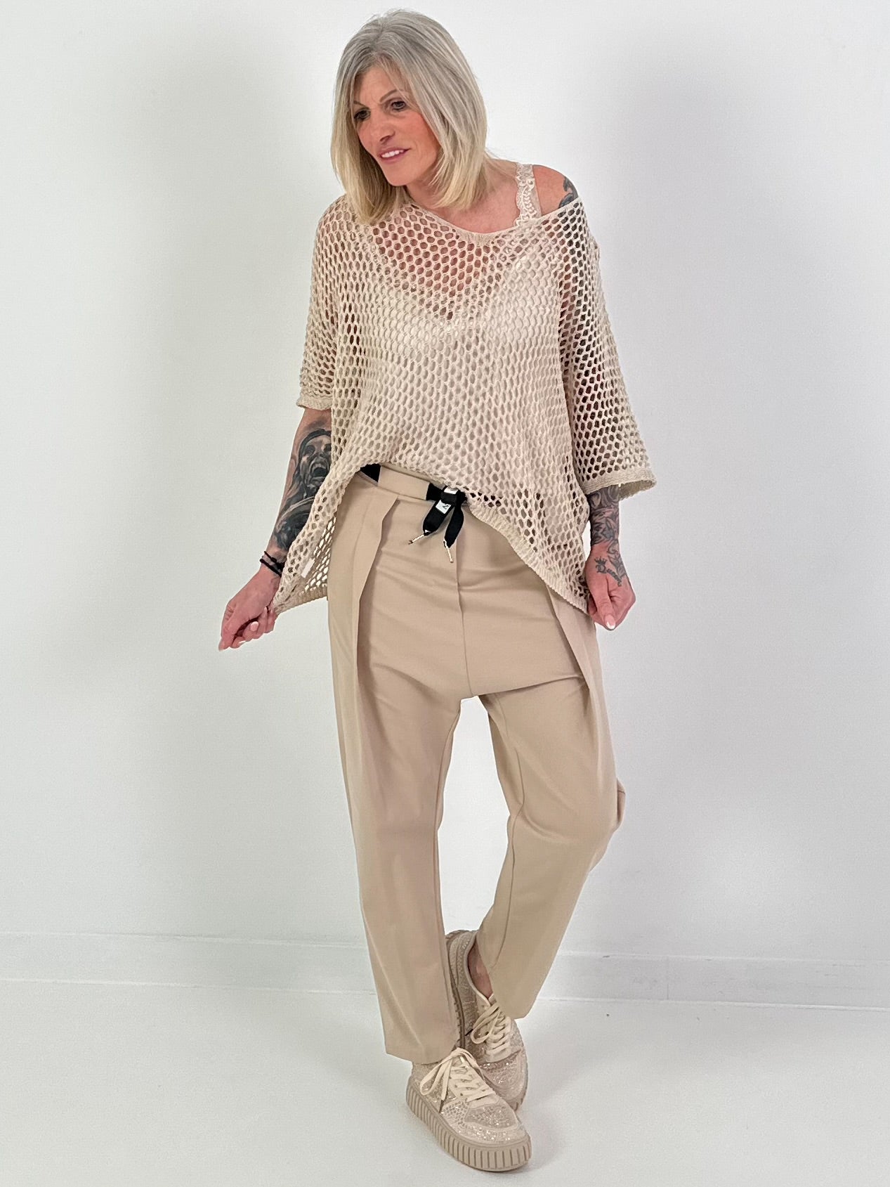 Gehaakt shirt - beige