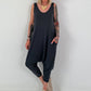 Jumpsuit mit Nieten - anthrazit