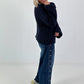 Chunky knit sweater - midnight blue