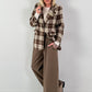 Geruit wollen blazer, model "Royal Check" - chocolade-veelkleurig
