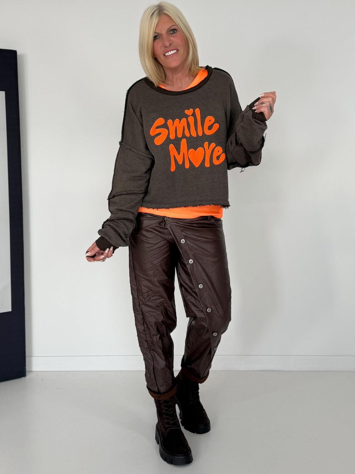 Sweater Smile More - mokka