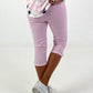 Capri Pants with Tie Waist - pink