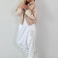 Bomberjacke mit Kapuze - beige