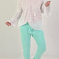 Structured tunic with tie belt and flounce sleeves - white