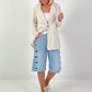 Leichter Blazer mit Patten - beige