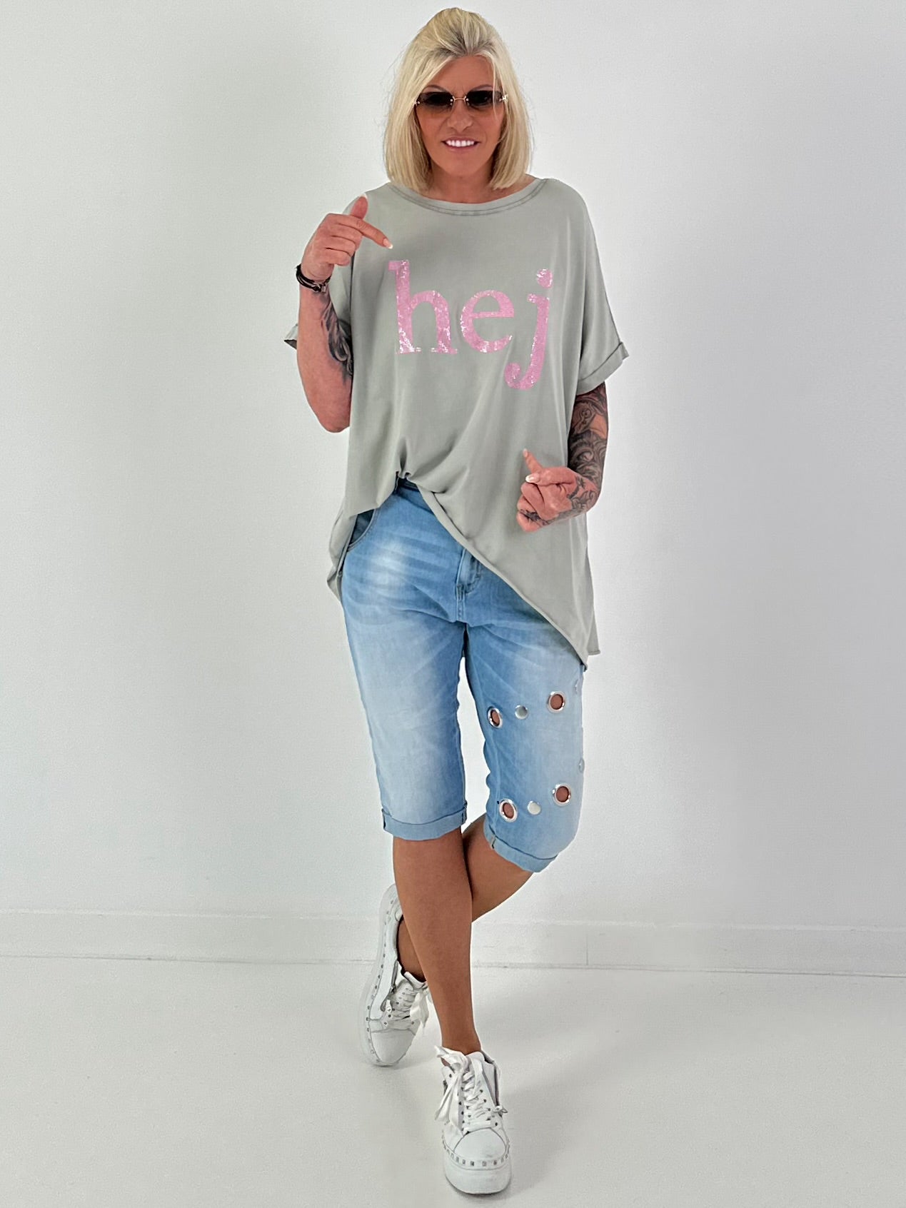 T-Shirt Hej - khaki