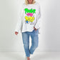 Sweatshirt model "Power" - white