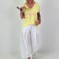 T-shirt with statement print - yellow