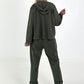 Jacke mit goldenen Nieten-Details - oliv