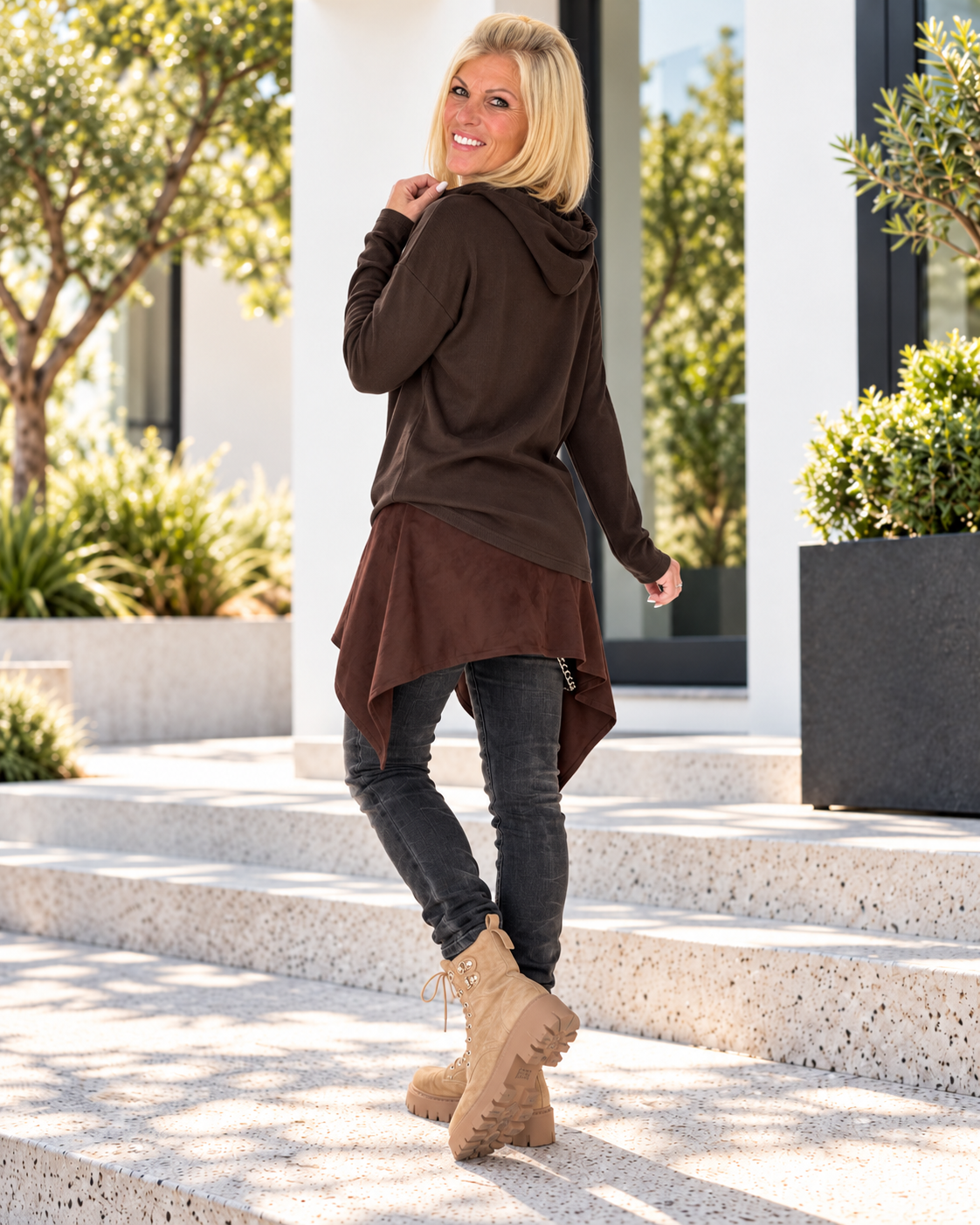 Waist Wrap in Wildlederoptik - mokka ( lieferbar ab ca. 29.10.26)