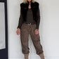 Comfortabel vest met teddyvoering - mokka