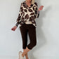 Tunika mit Print - beige - mokka