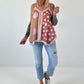 Luftiges Top mit Muster -  rosa - mehrfarbig