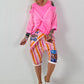 Tunika mit integrierten Top - neonpink