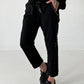Hose mit goldenen Nieten-Details - schwarz