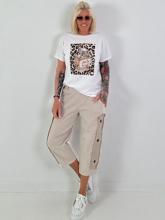 T-Shirt Parfum - weiss-beige