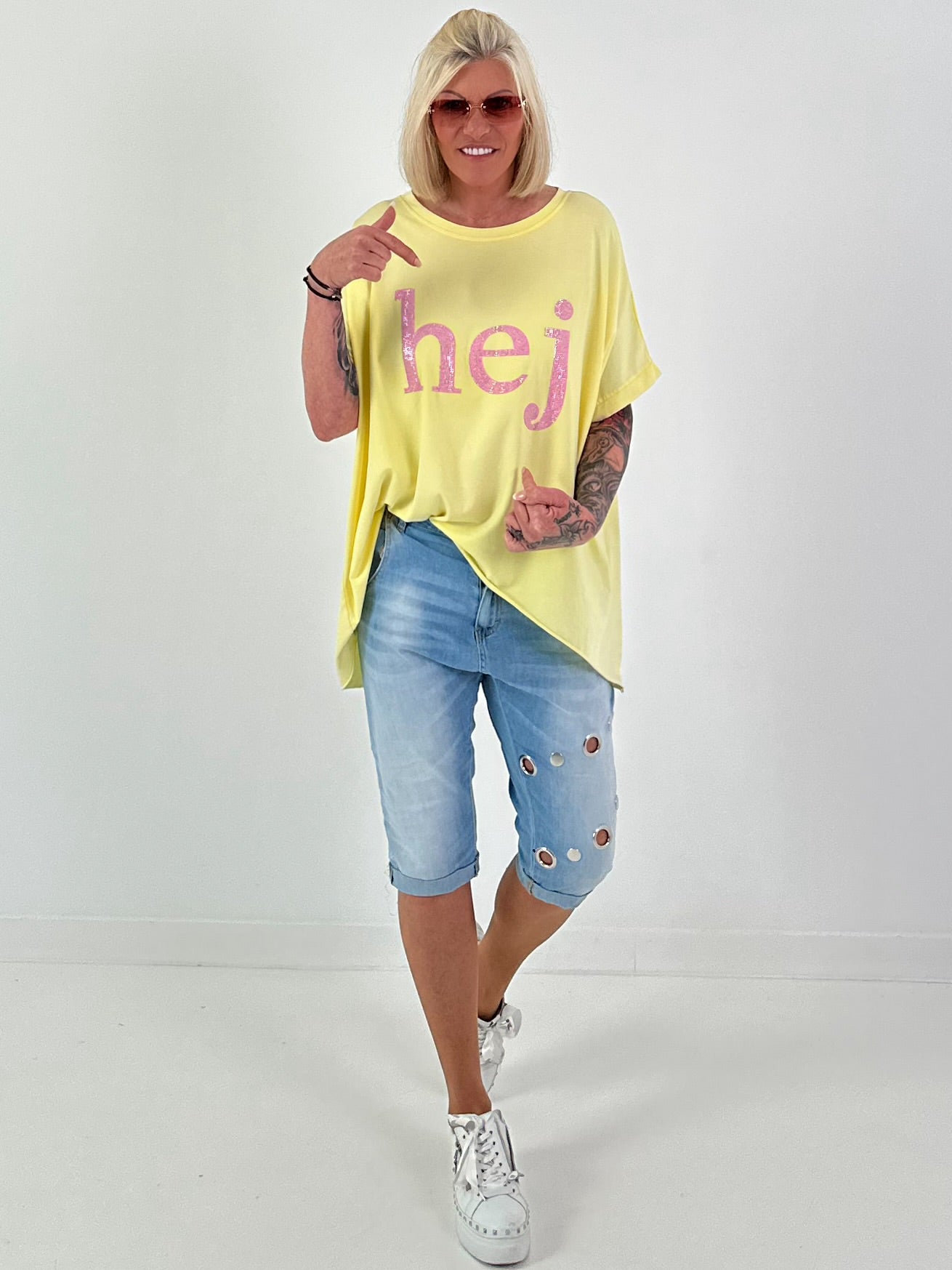 T-Shirt Hej - yellow