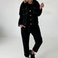 Jacke mit goldenen Nieten-Details - schwarz