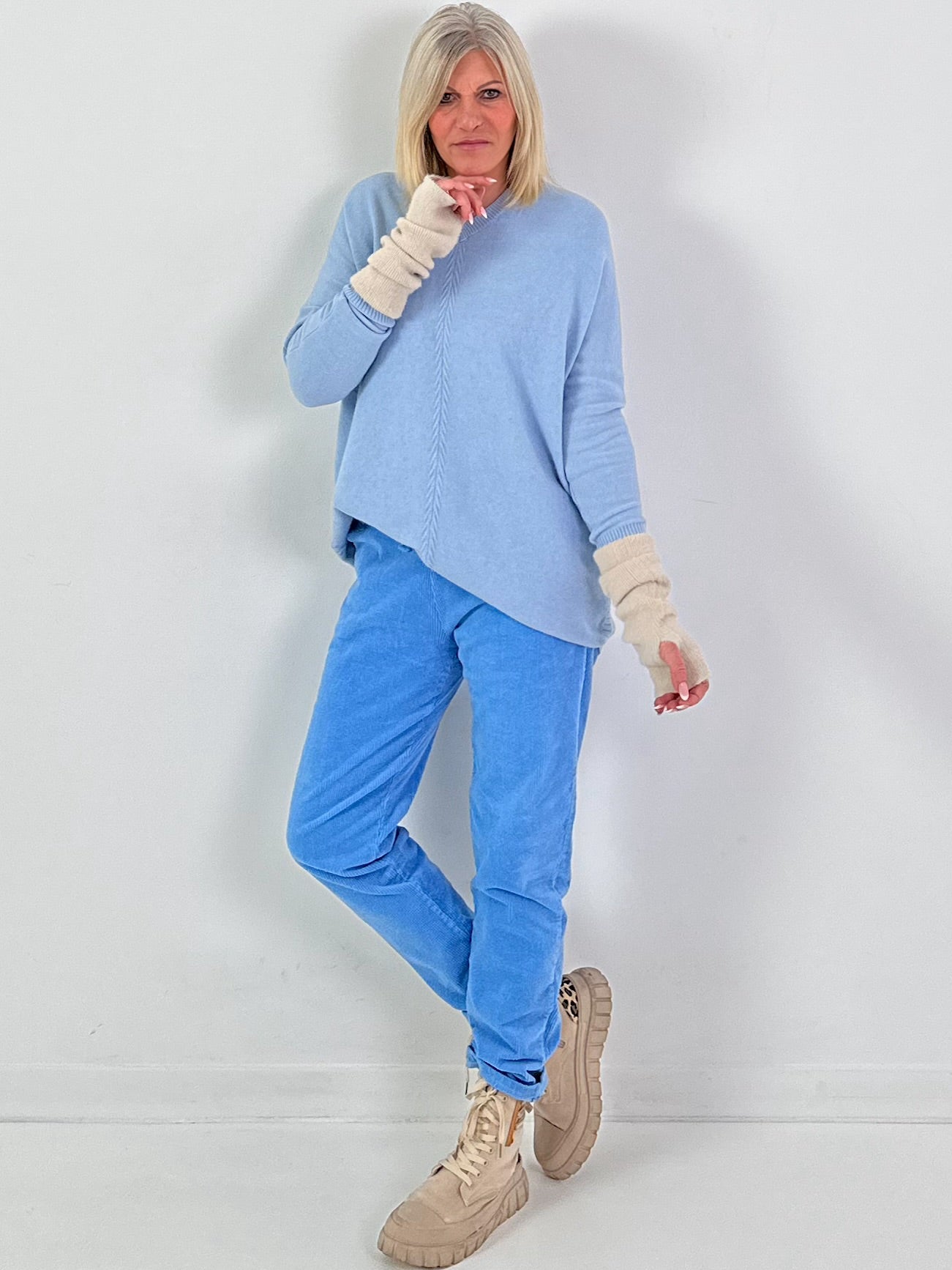 Trui model "Classy Knit" - blauw