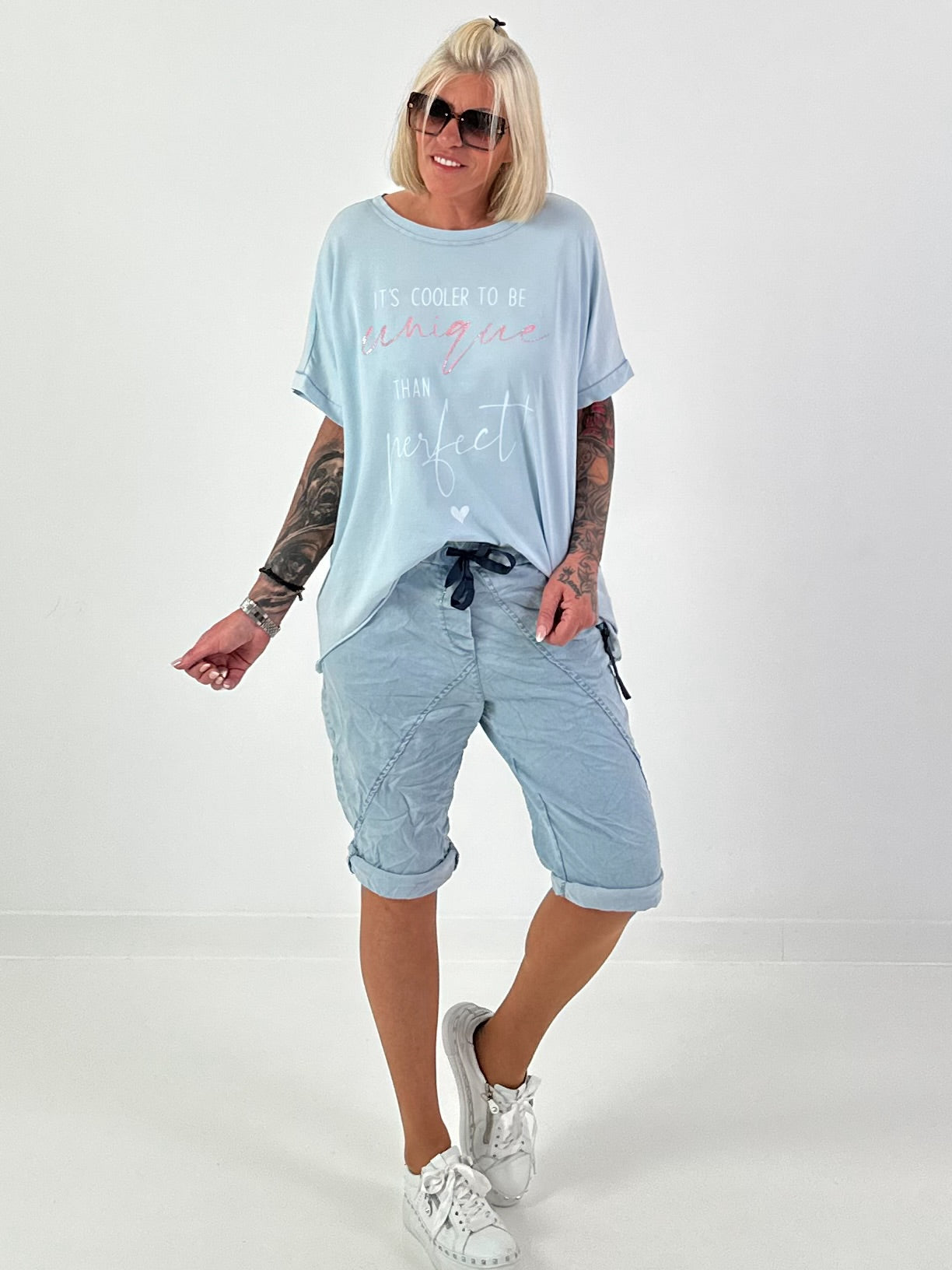 T-Shirt Unique - hellblau