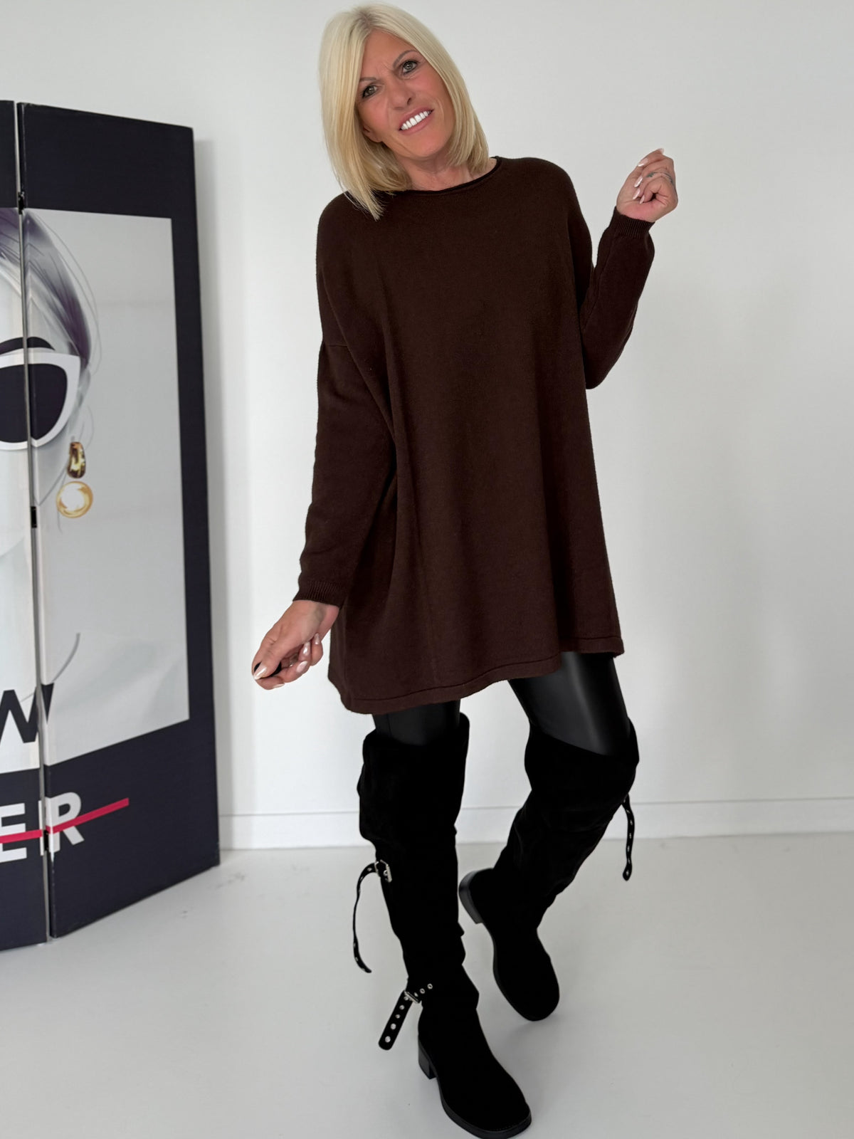 Longpullover - mokka