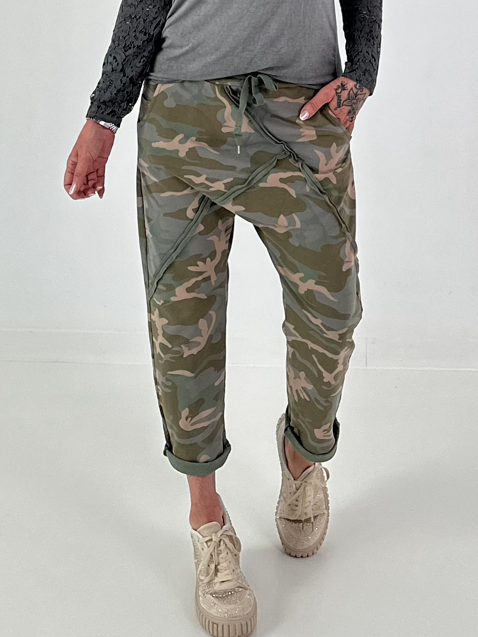Camouflage Baggy  - khaki - mehrfarbig
