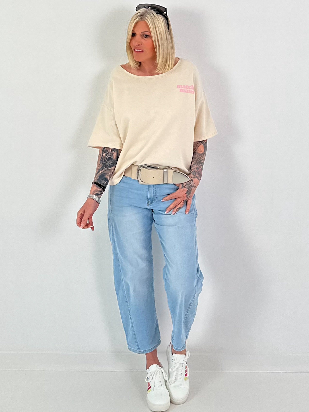 Flesje jeans - licht denim