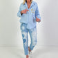 Blouse model "Signature Charm" - light blue