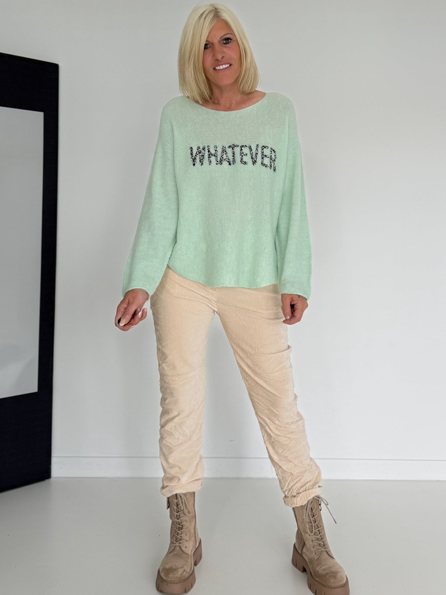 Weicher Pullover Whatever - mint