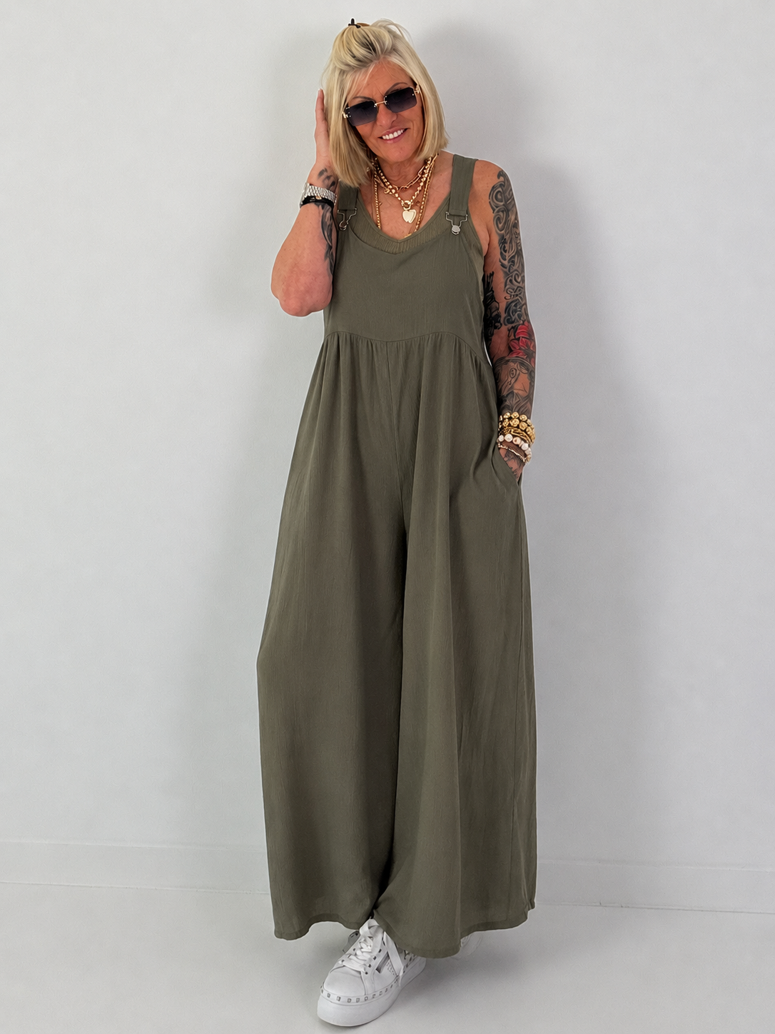 Feinstricktop - khaki