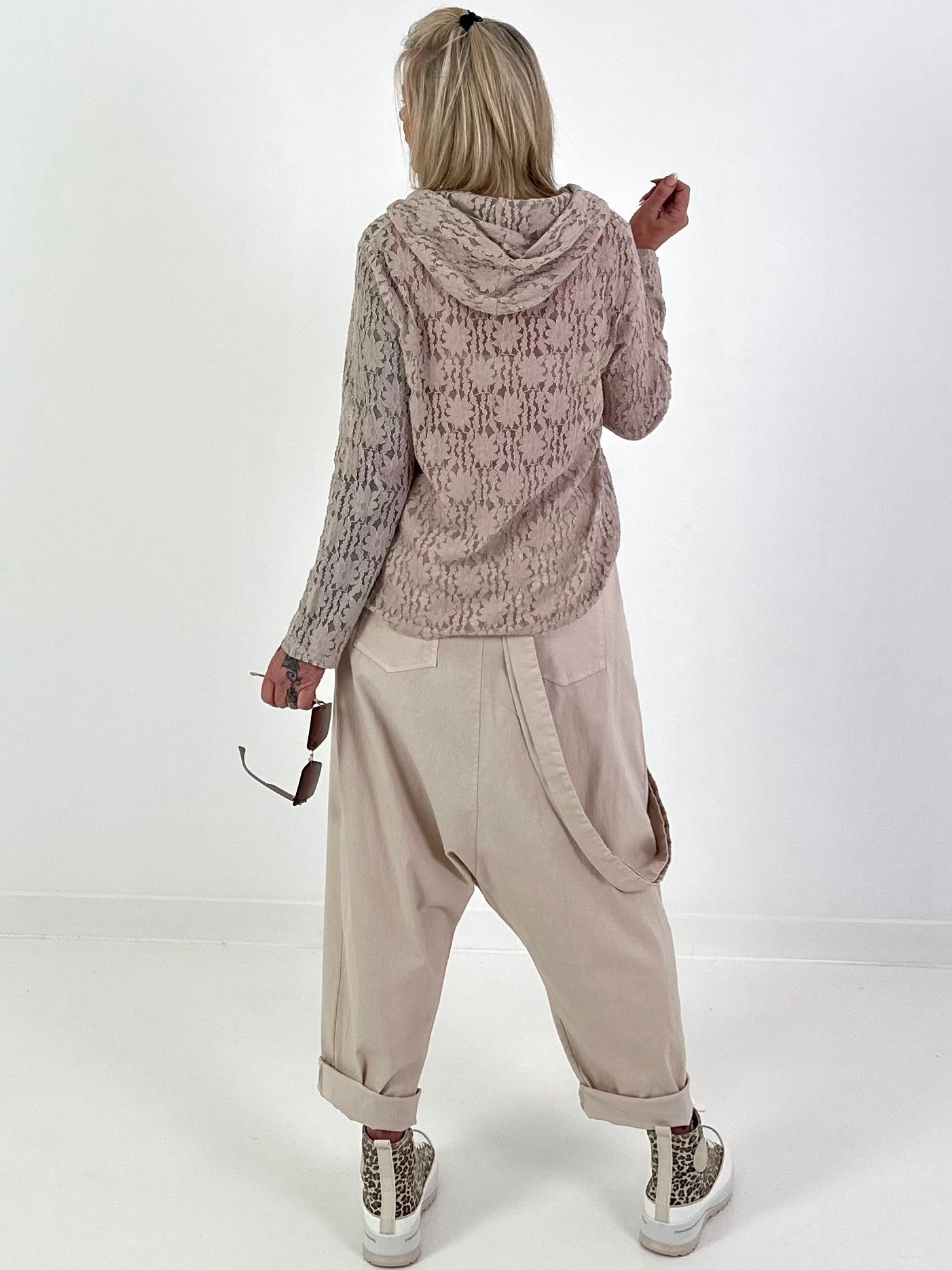 Light Lace Hoodie - beige