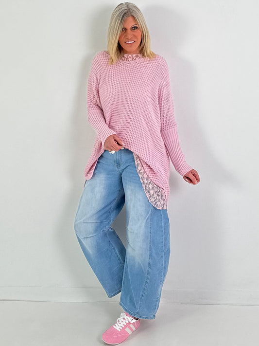 Pullover mit Stulpenärmeln - rosa