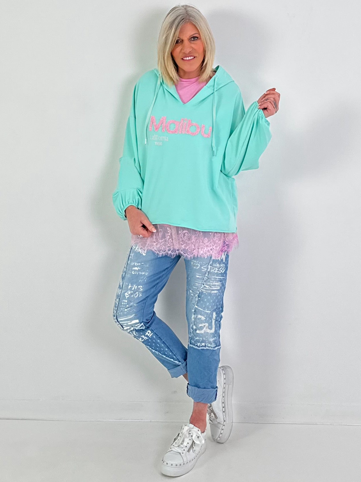 Hoodie Malibu - türkis