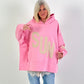 Oversized hoodie model "SUN" - pink