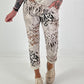 Hose mit All-Over Muster - taupe-mehrfarbig